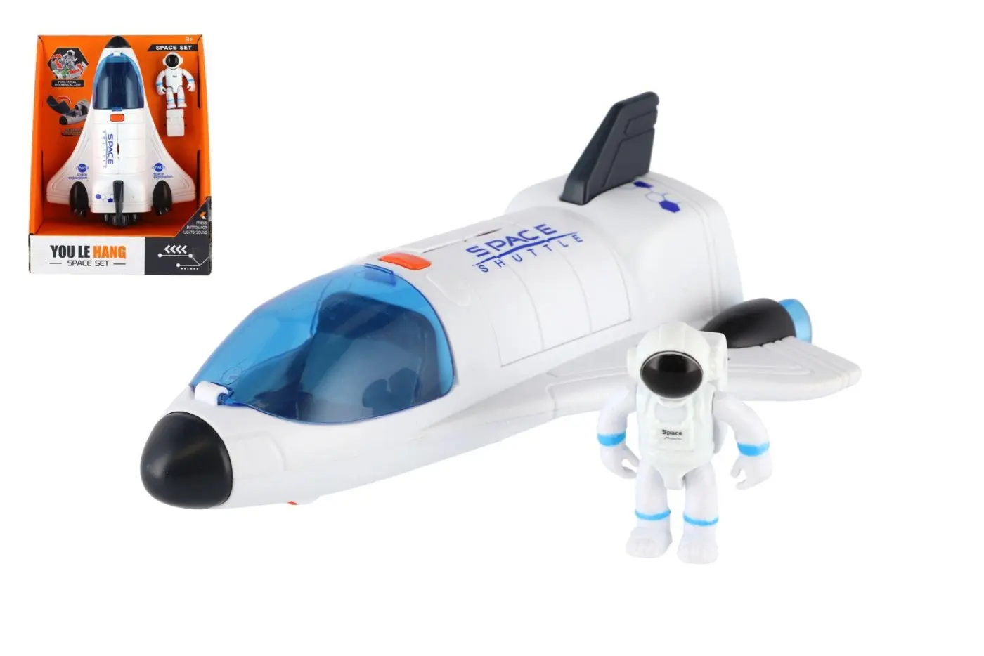 Teddies Raketoplán kov 20cm na baterie se zvukem a světlem