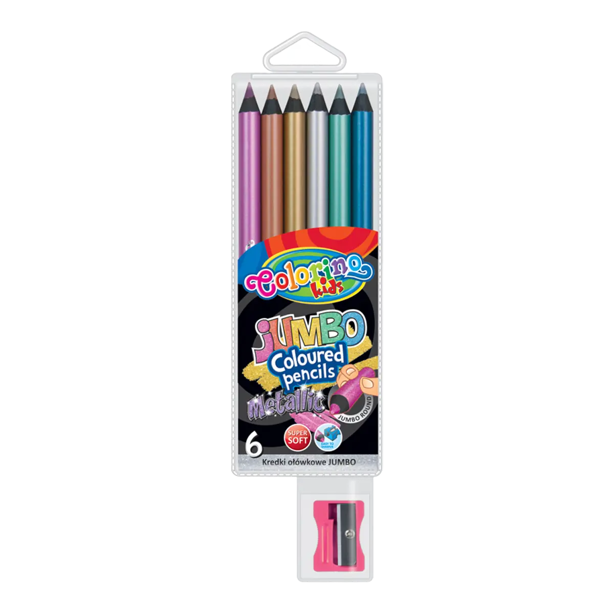 Pastelky Colorino JUMBO - metalické - 6 barev