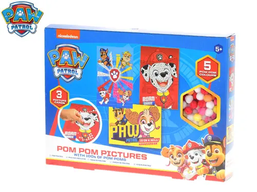 Paw Patrol mozaika nalepovací kuličky 3 druhy obrázků - puzzle z kategorie Maxi dieliky