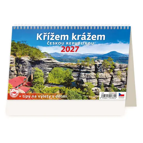 Křížem krážem Českou republikou 2027 - stolní kalendář