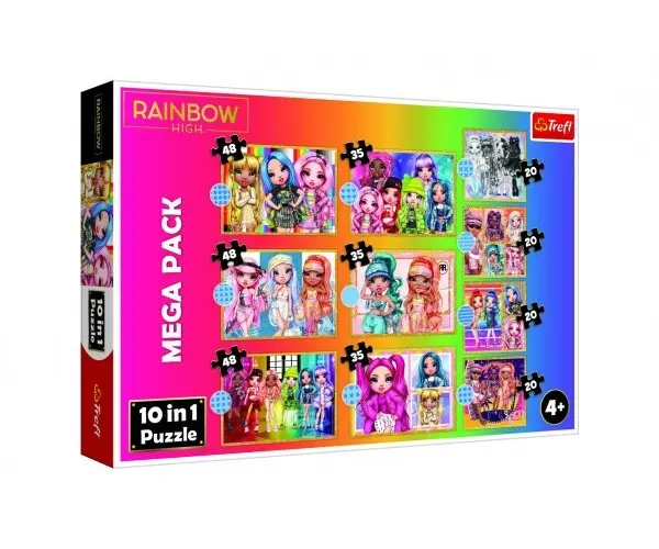 MGA Puzzle 10v1 Kolekce módních panenek - Rainbow High