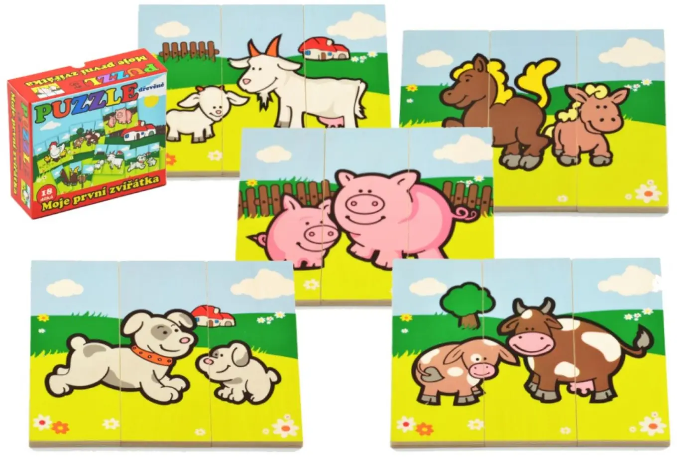 Moje první zvířátka - Puzzle dřevěné 18