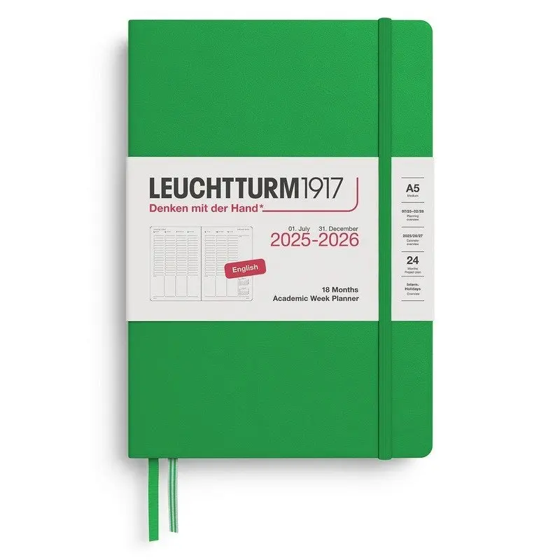Academic Week Planner 2026 Medium (A5) 18 Months Spring Leaf