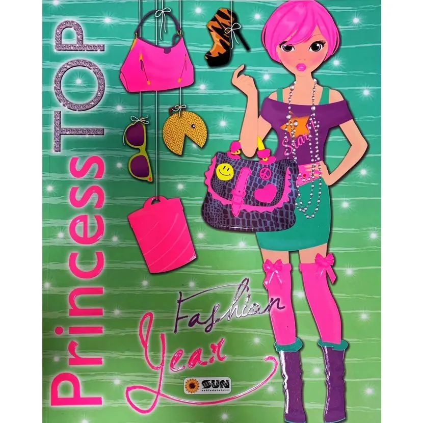 Princess TOP Fashion year Oblečení a doplňky - více než 100 cool samolepek