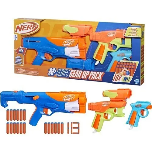 Nerf Gear up pack puška + 2 pistole + 18 šipek