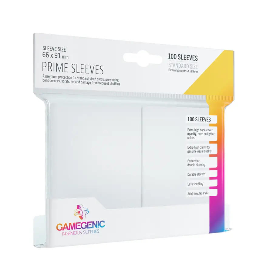 Gamegenic: 66x91mm Prime Sleeves White (100)