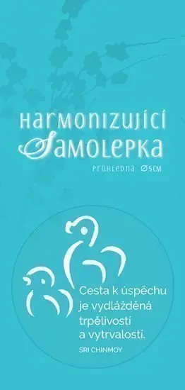 Harmonizující samolepka průhledná Cesta k úspěchu je vydlážděná trpělivostí a vytrvalostí - Sri Chinmoy