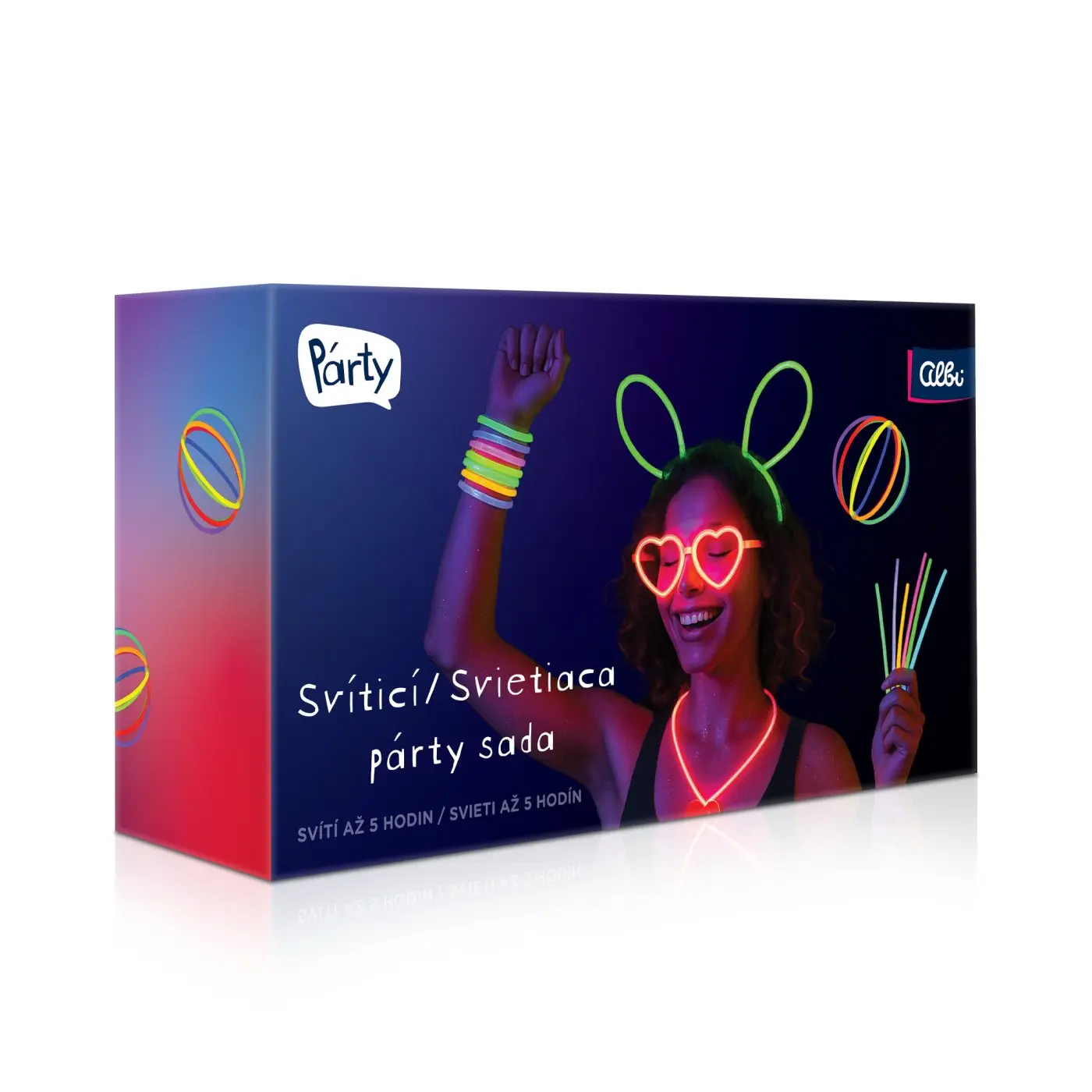 Svítící párty sada mix barev 500 ks - Albi