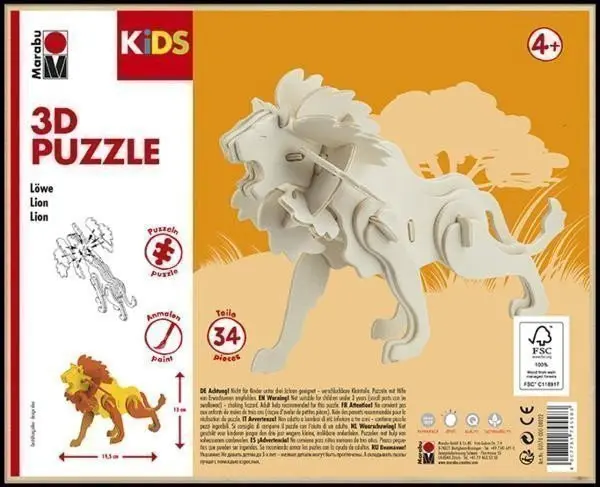 Marabu KiDS 3D Puzzle - Lion