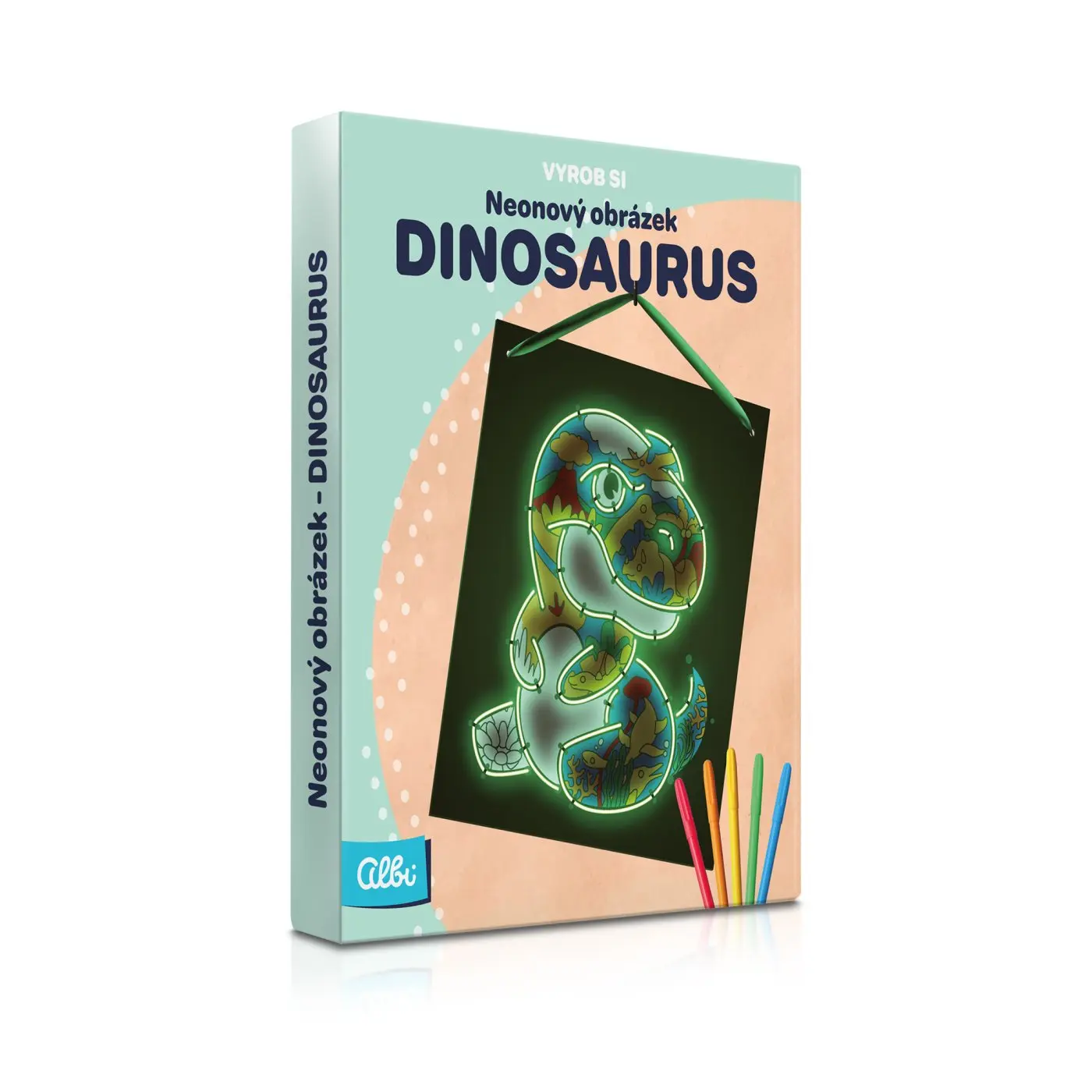 Vyrob si - Neonový obrázek: Dinosaurus - Albi