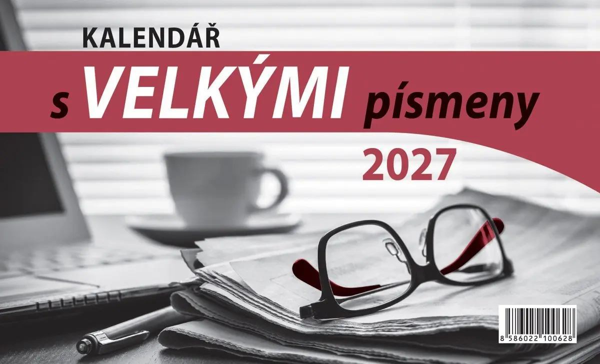 Kalendář 2027 stolní: KALENDÁŘ S VELKÝMI PÍSMENY