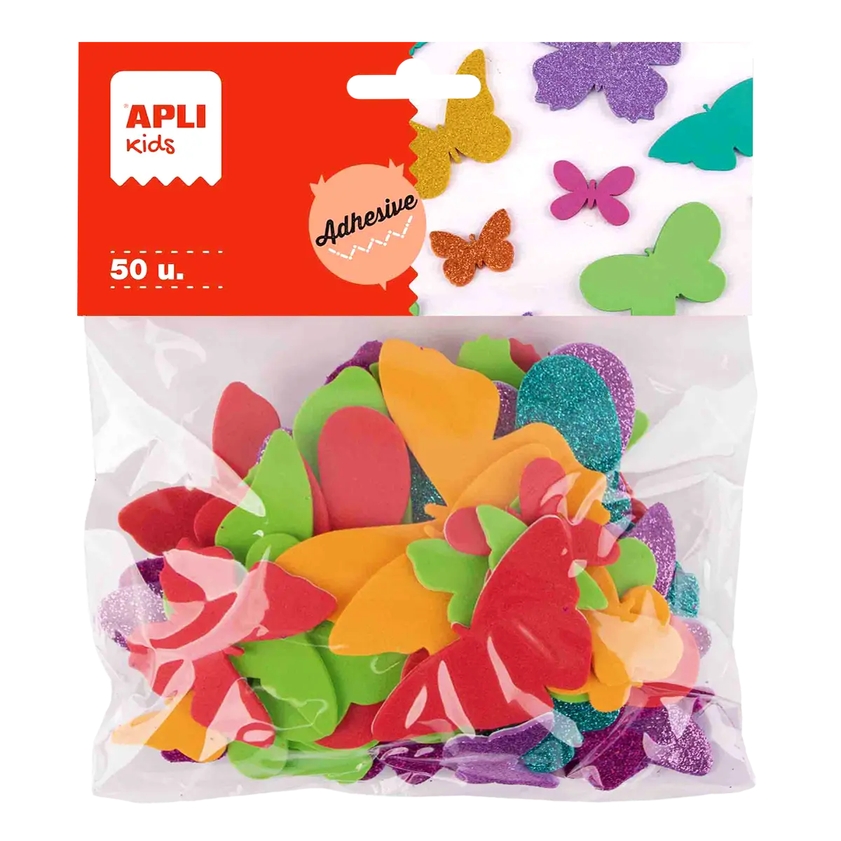 APLI pěnovka tvarová - motýli samolepicí - 50 ks