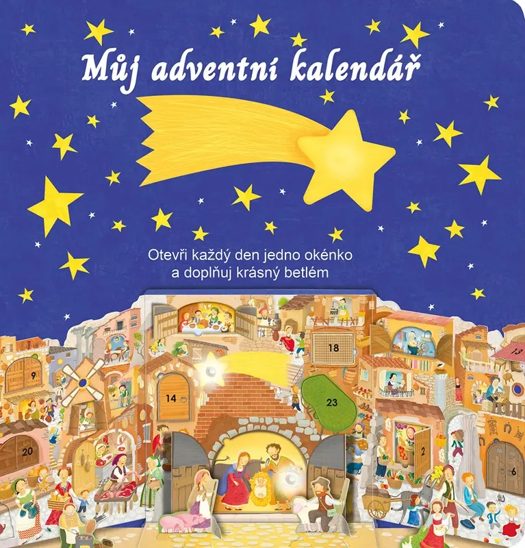Můj adventní kalendář - Otevři každý den jedno okénko a doplňuj	krásný betlém - Daniela Gamba
