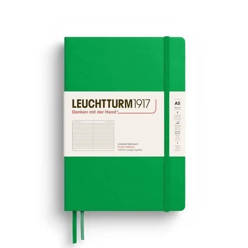 Leuchtturm1917 Zápisník Spring Leaf Medium A5 linkovaný