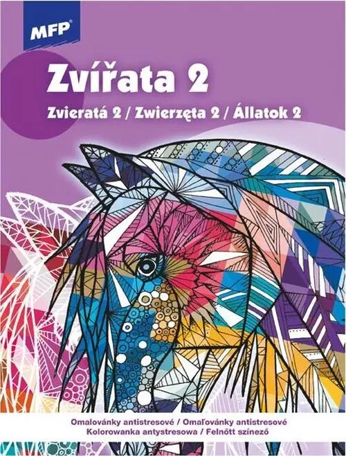Antistresové omalovánky 210x290mm/32 stran - Zvířata 2