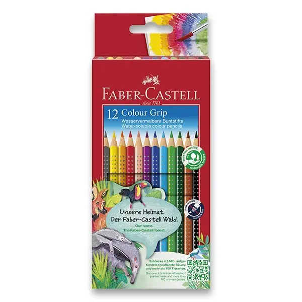 Pastelky Faber-Castell - Grip 2001, 12 barev