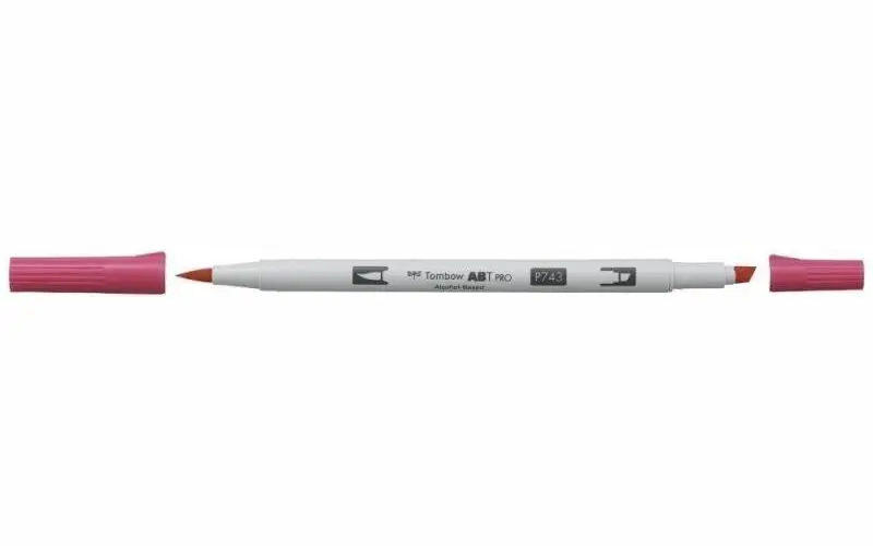 Tombow Oboustranný štětcový lihový fix ABT PRO - hot pink