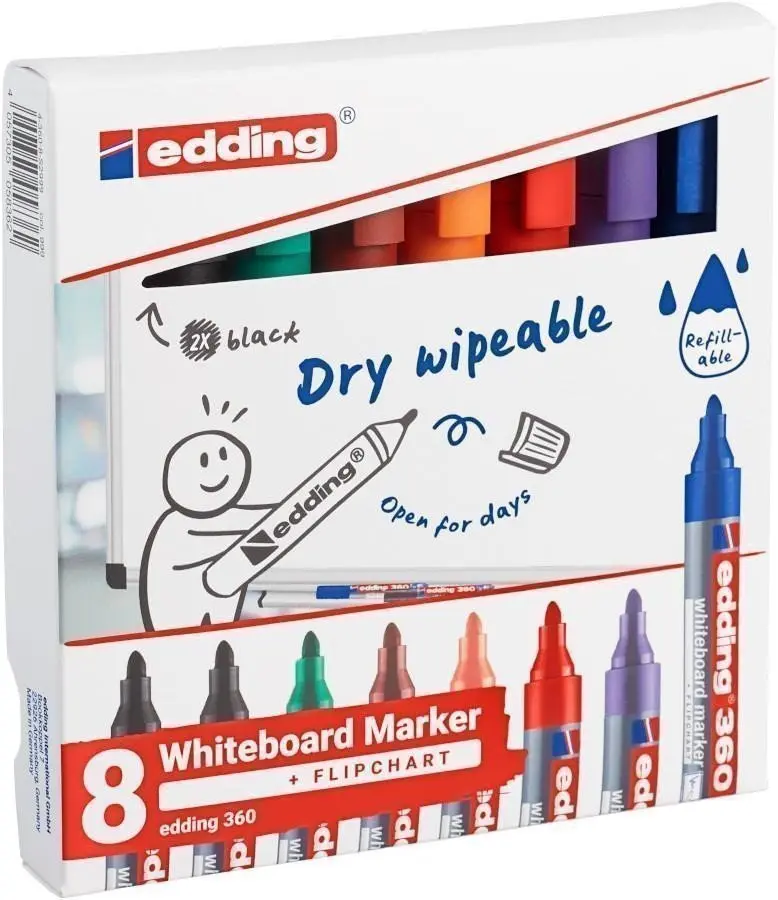Edding Popisovač na bílé tabule 360 - sada 8 ks