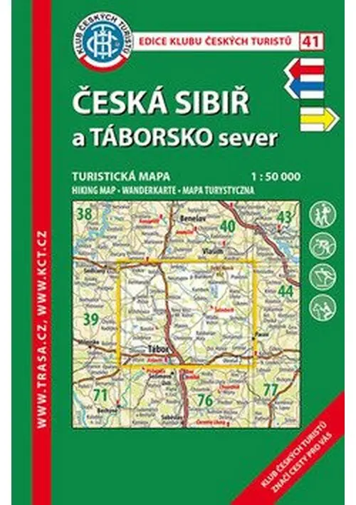 Trasa - KČT Laminovaná turistická mapa - Česká Sibiř, Táborsko, 6. vydání, 2016