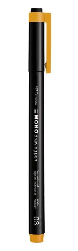 Tombow Fineliner MONO drawing pen, 0,35mm - žlutá