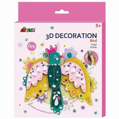 3D dekorace velká Pták