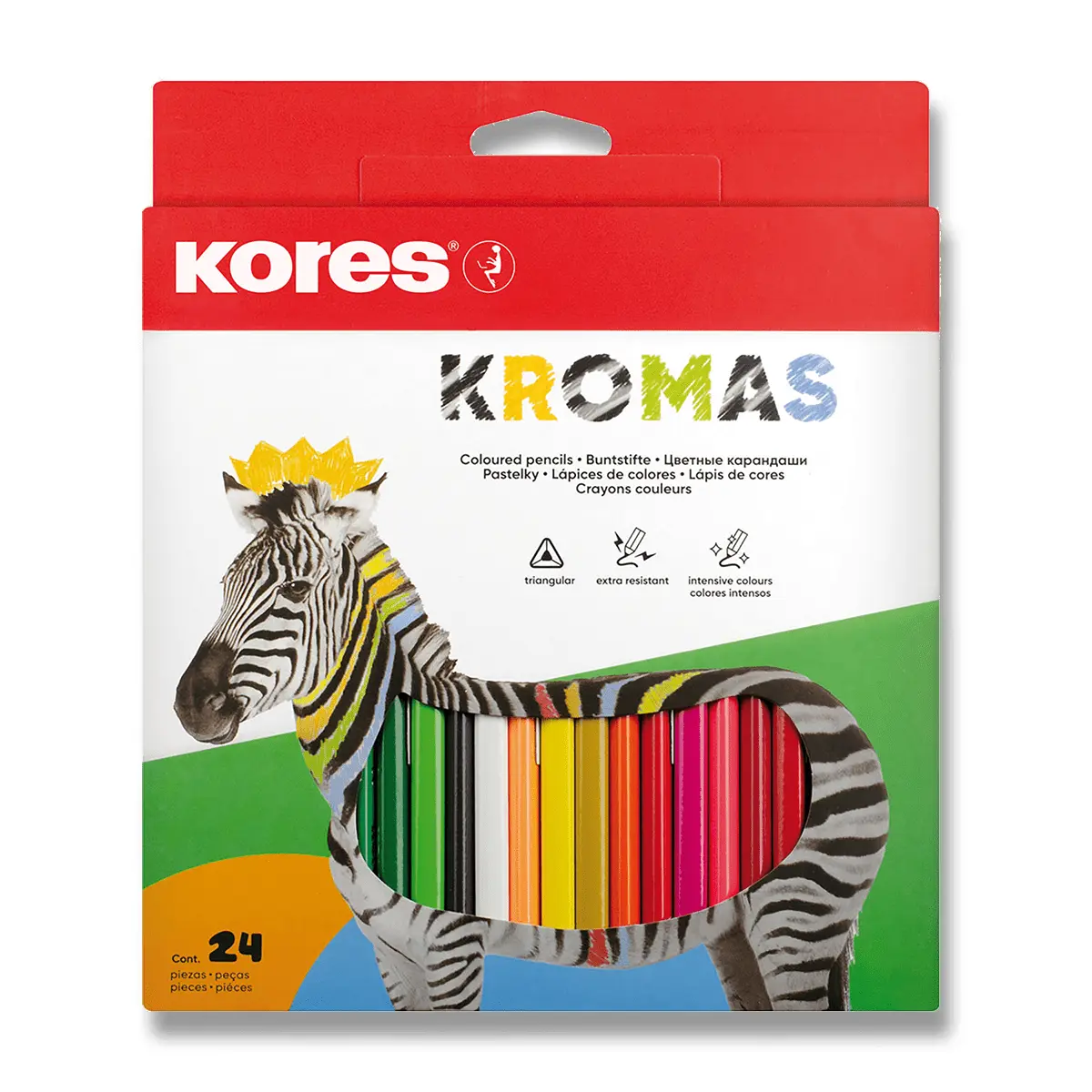 Kores Trojhranné pastelky Kromas - 24 barev