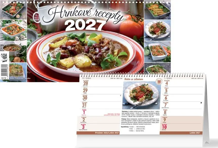 Kalendář 2027 stolní Hrnkové recepty (čtrnáctidenní)