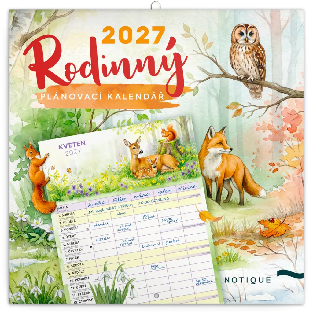 Rodinný plánovací 2027 - nástěnný kalendář
