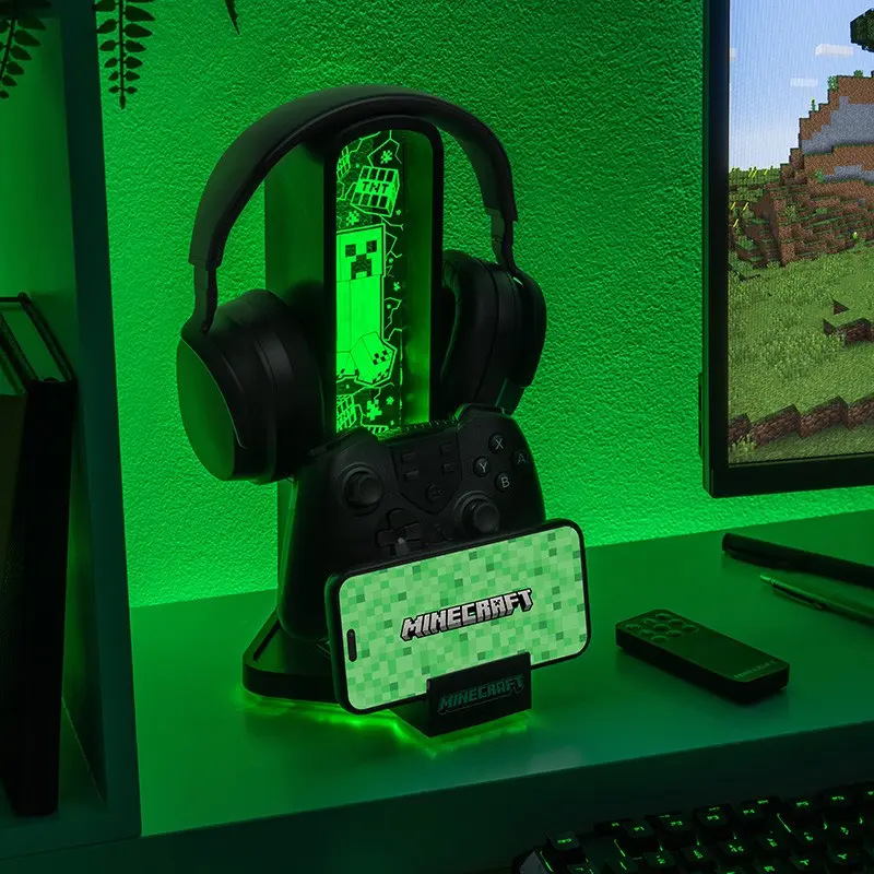 Minecraft držák sluchátek se světlem - Paladone
