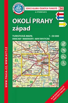 KČT 36 Okolí Prahy západ 1:50 000 / Turistická mapa, 1. vydání 2017