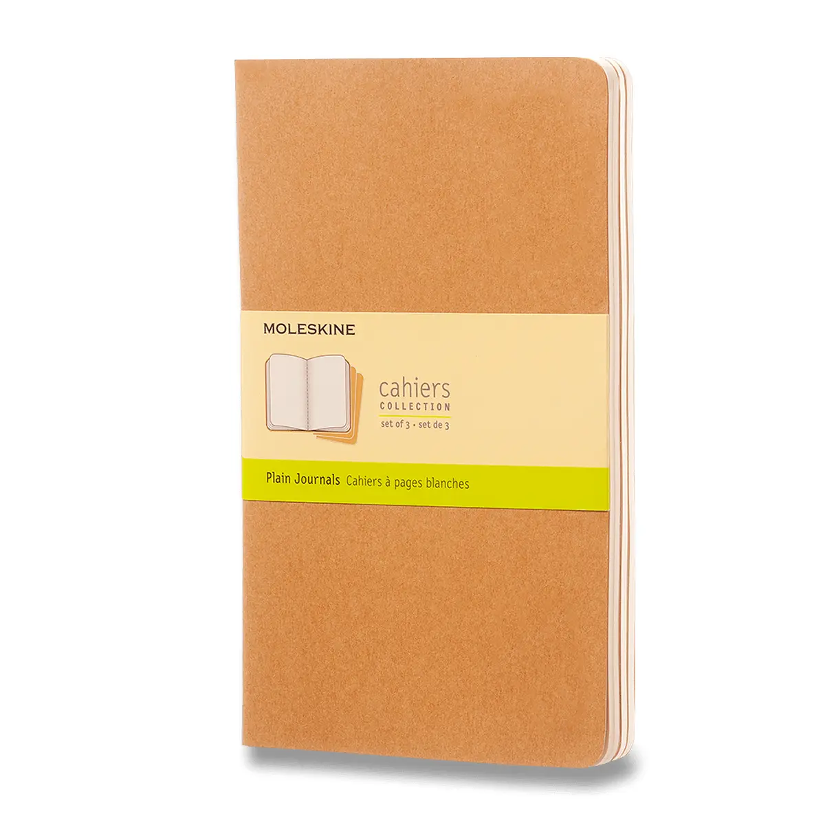 Moleskine - sada 3 stredných čistých zošitov (kartónová väzba)