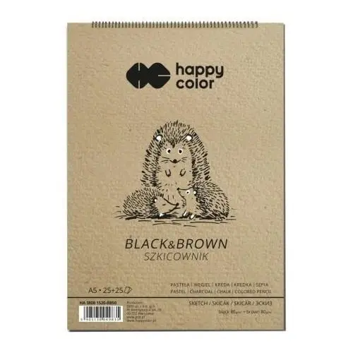 Happy Color Skicák se spirálou - Black&Brown A5