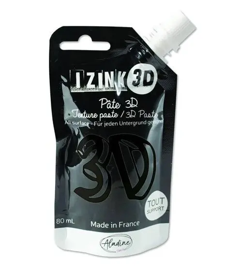 Reliéfní pasta 3D IZINK - caviar, černá, 80 ml