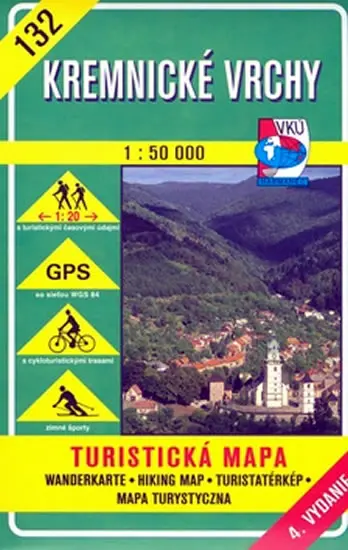 Kremnické vrchy - turistická mapa č. 132