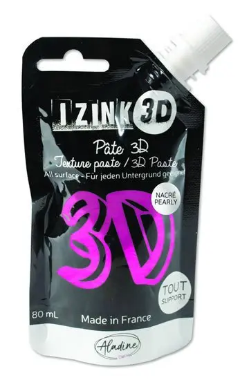 Reliéfní pasta 3D IZINK - orchid, perleťová růžová, 80 ml