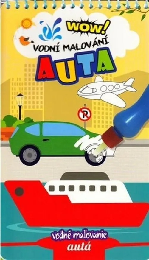 WOW - Vodní malování -Auta - znovu použitelné omalovánky
