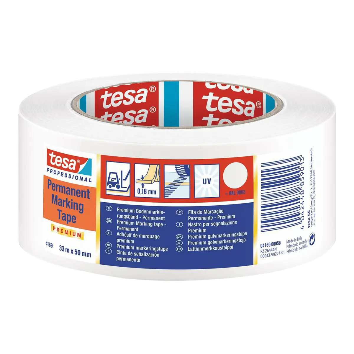 tesa tesaflex - značkovací páska, 33 m x 50 mm, PVC, bílá