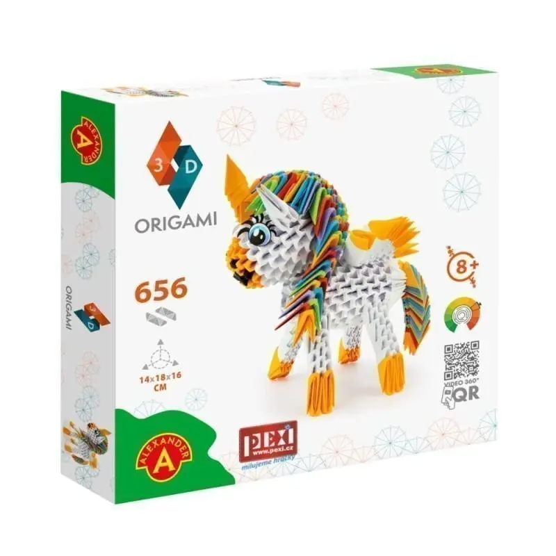 Alexander origami 3d jednorožec