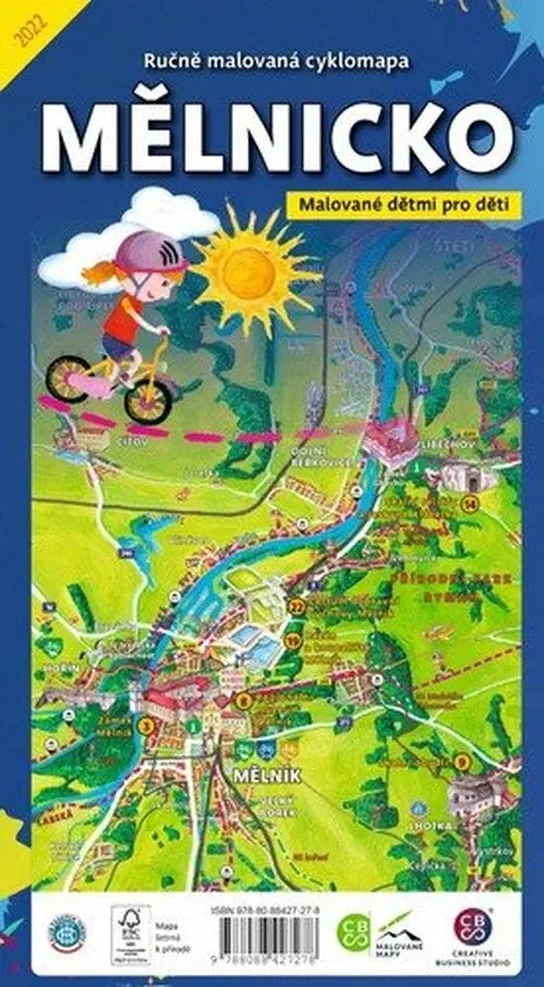 Mělnicko dětem - Ručně malovaná cyklomapa