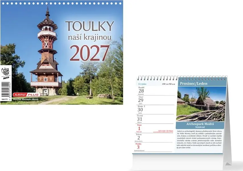 Stolní mini kalendář 2027 MFP Toulky naší krajinou