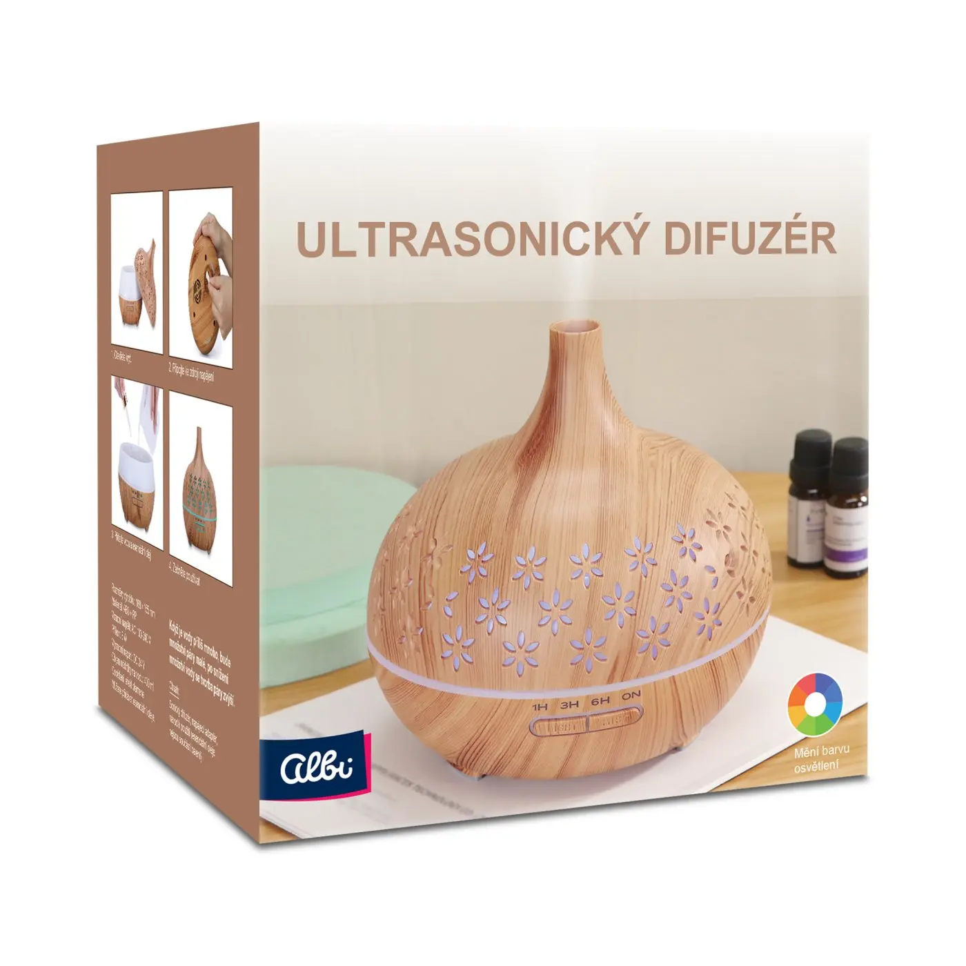 Sonický difuzér Deluxe - Kytičky - Albi