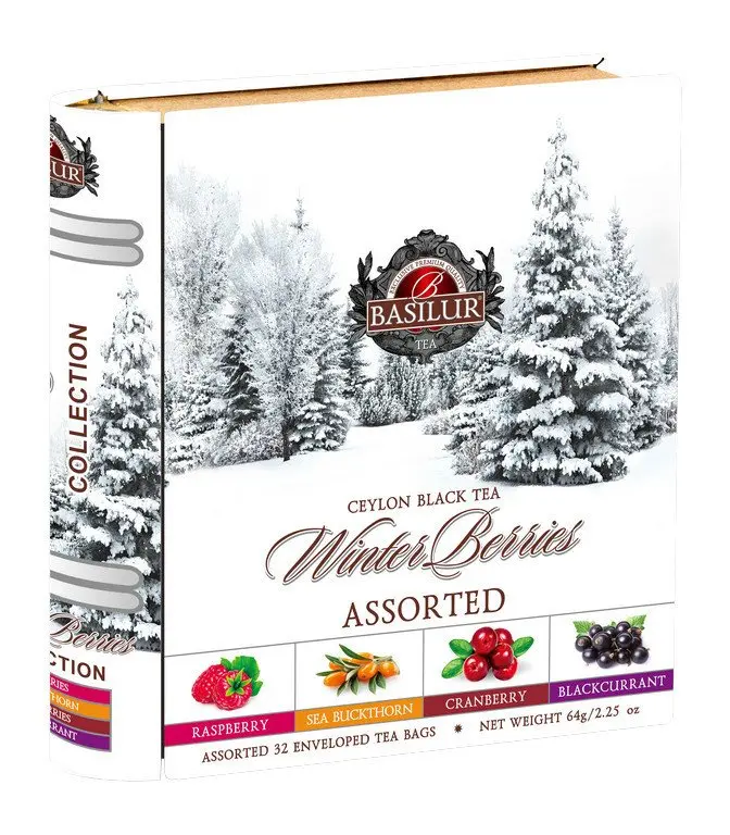BASILUR Winter berries book assorted černé čaje 32 sáčků