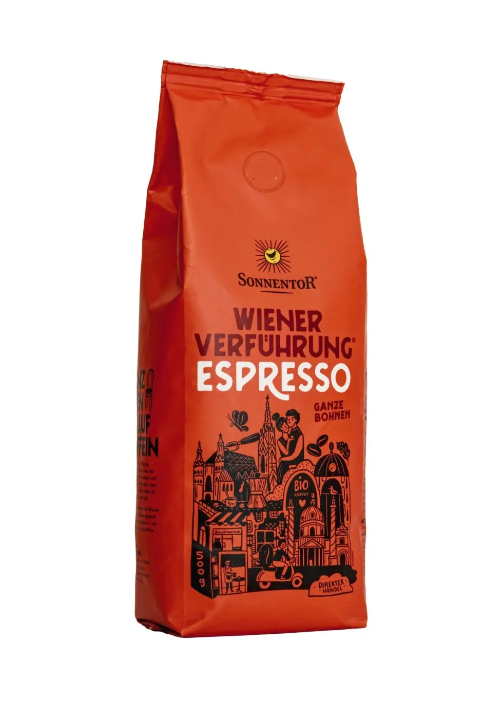 Sonnentor Vídeňské pokušení® Espresso, pražená káva zrnková, BIO, 500 g