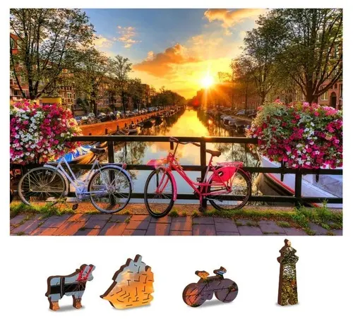Kola v Amsterdamu 2v1 - puzzle z kategorie Ostatné