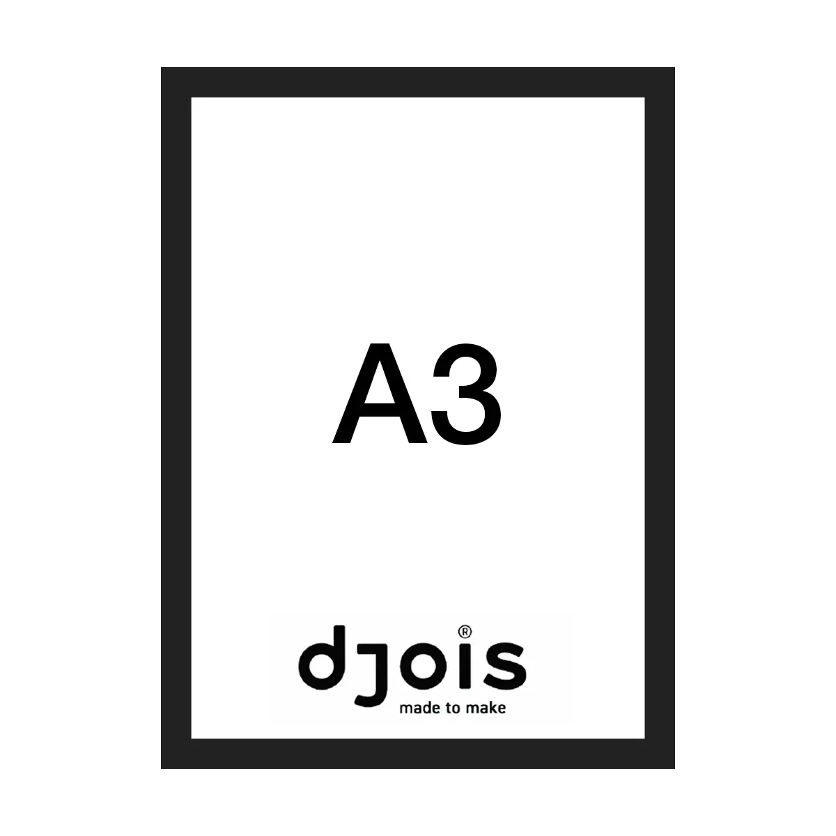 djois Magneto LEAN, A3, černý, 10 ks