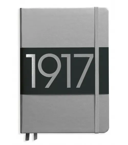 Zápisník Metallic edition Medium A5 - čistý/prázdný, stříbrný - LEUCHTTURM1917