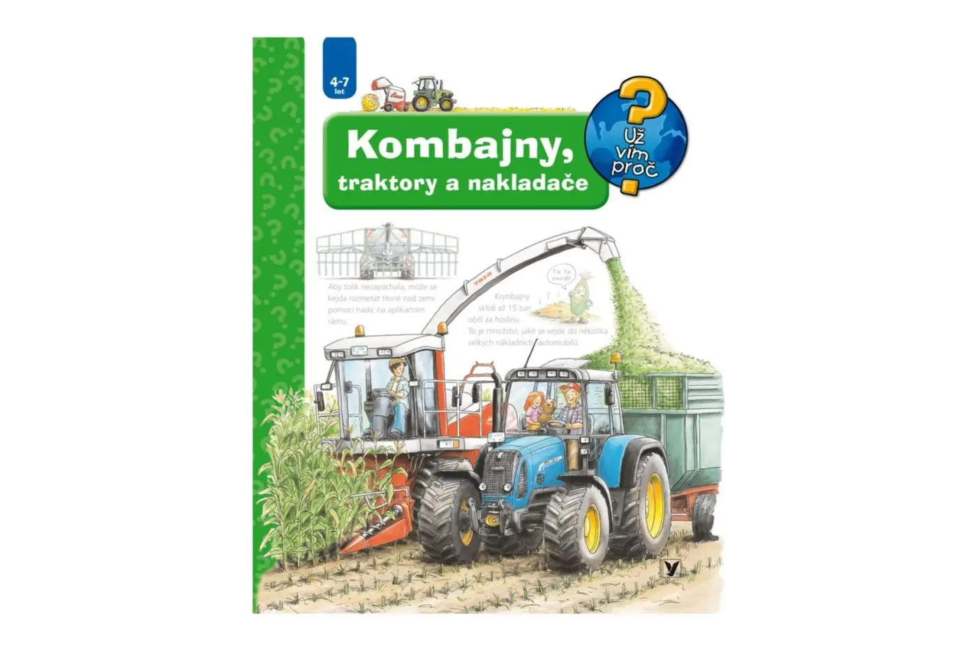 Knížka Kombajny, traktory a nakladač CZ text