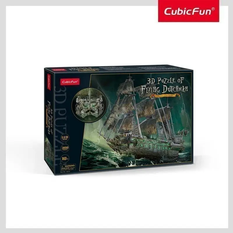 Puzzle 3D LED - Létající Holanďan 360 dílků - CubicFun
