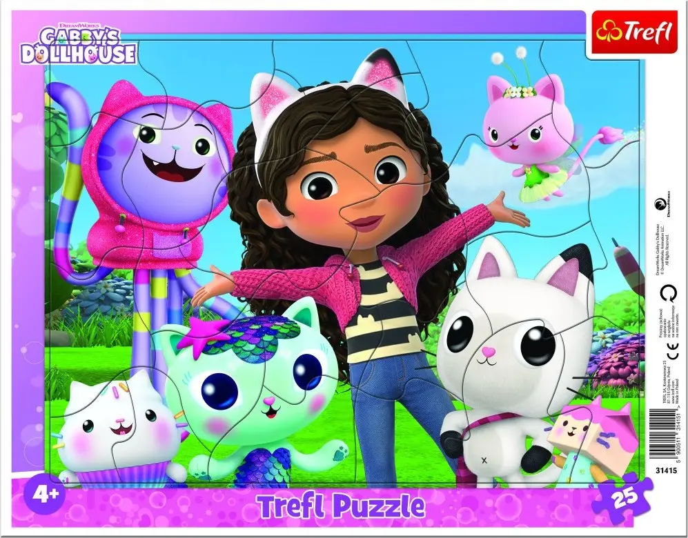 Rámikové - Zoznámte sa s Gabby / Universal Gabby´s Dollhouse - puzzle z kategorie 15 – 60 dielikov