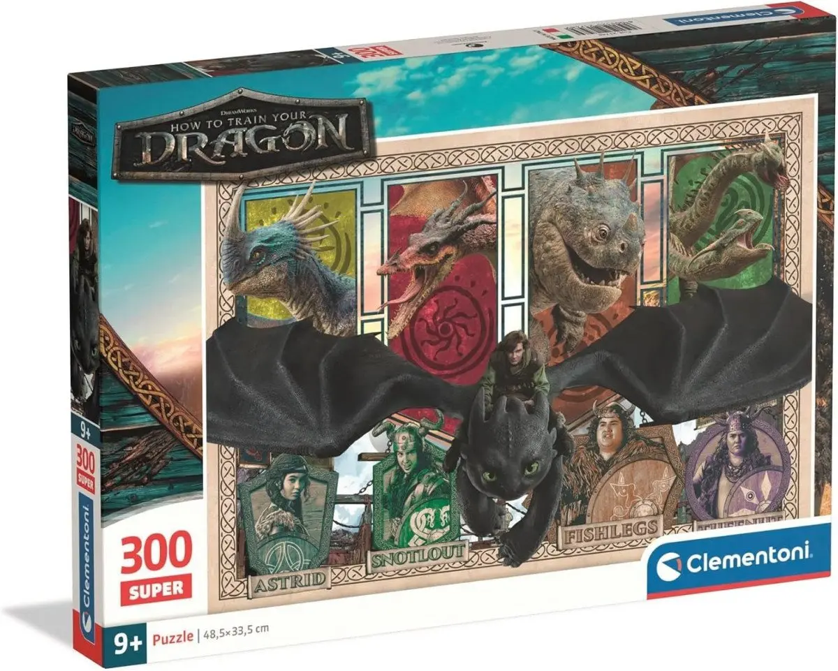 Clementoni - Puzzle 300 Jak vycvičit draka